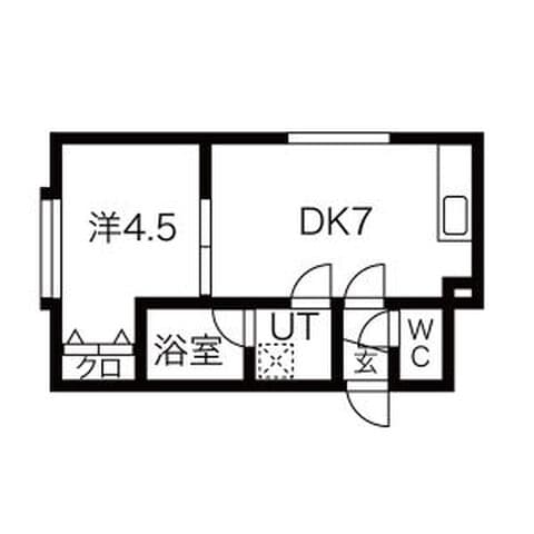 サンコート稲積公園Ⅲ 101号室(賃貸・1DK・4.2万円/月)の外観・室内写真