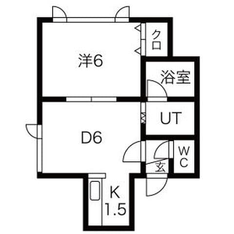 サンコート富丘 103号室(賃貸・1DK・4.2万円/月)の外観・室内写真