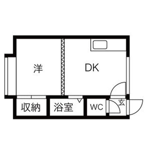 サンコート栄通13A 102号室(賃貸・1DK・3.3万円/月)の外観・室内写真