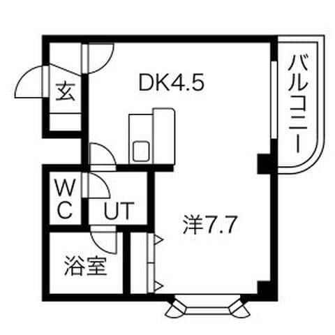 リストワール麻生 403号室(賃貸・1DK・3.2万円/月)の外観・室内写真