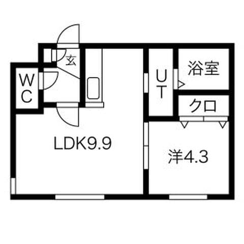 レジデンス北23条 105号室(賃貸・1LDK・6万円/月)の外観・室内写真