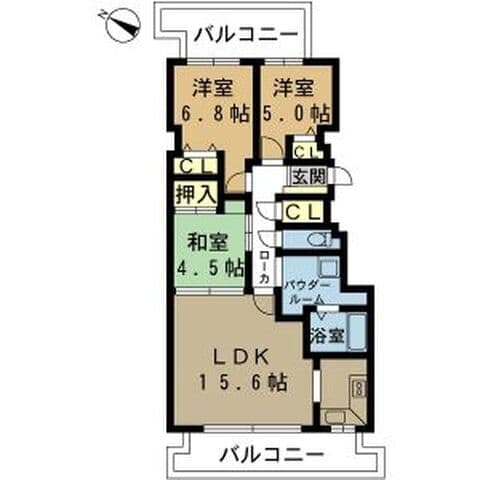 ダイアパレス北10条Ⅱ 102号室(賃貸・3LDK・11.5万円/月)の外観・室内写真