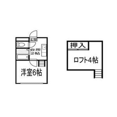 アビアシオン参番館 102号室(賃貸・1K・2.1万円/月)の外観・室内写真