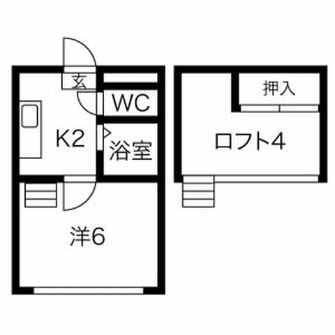 アビアシオン参番館 108号室(賃貸・1K・2.1万円/月)の外観・室内写真