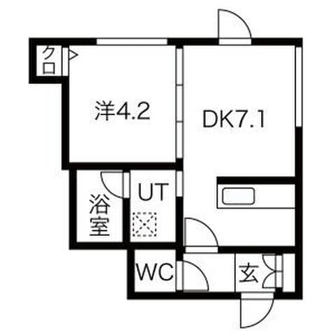 フルール美園 410号室(賃貸・1DK・3.9万円/月)の外観・室内写真
