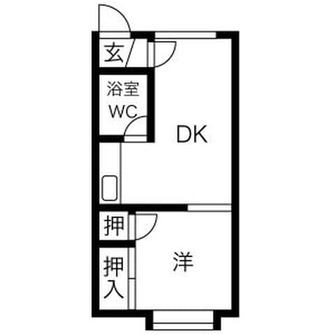 パークハイツ 202号室(賃貸・1DK・2.5万円/月)の外観・室内写真
