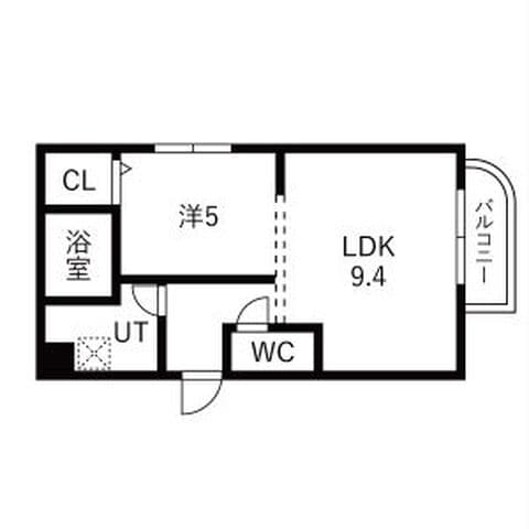 フィレントI 405号室(賃貸・1LDK・5.8万円/月)の外観・室内写真