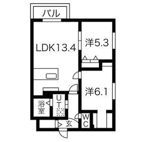 TsCOURT 水車町(ティーエスコートスイシャマチ) 303号室(賃貸・2LDK・10万円/月)の外観・室内写真