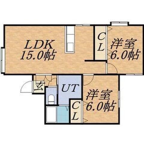 北晃 202号室(賃貸・2LDK・5.7万円/月)の外観・室内写真