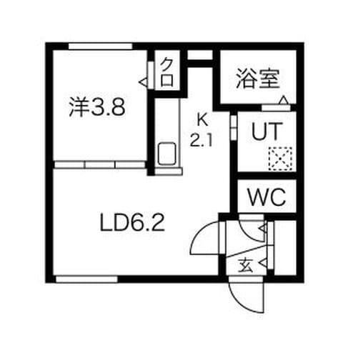 Encore南郷13(アンコール南郷13) 405号室(賃貸・1LDK・5.9万円/月)の外観・室内写真