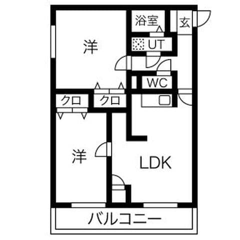 メゾンアップル 505号室(賃貸・2LDK・5.6万円/月)の外観・室内写真