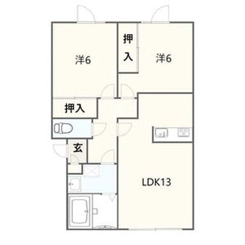 ドルチェ 203号室(賃貸・2LDK・6.5万円/月)の外観・室内写真