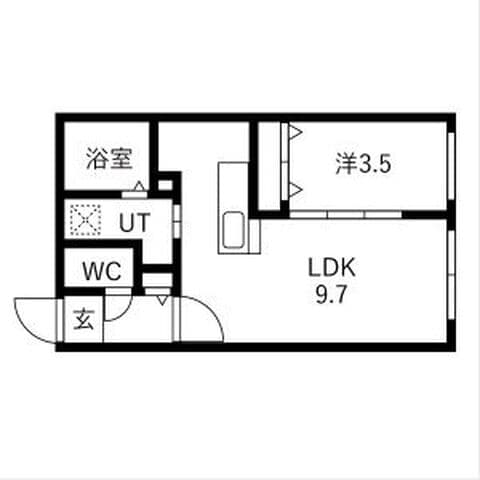 La・isola月寒(ライゾラツキサム) 305号室(賃貸・1LDK・5.5万円/月)の外観・室内写真