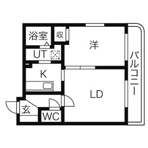 エルサコート澄川 405号室(賃貸・1LDK・5.1万円/月)の外観・室内写真