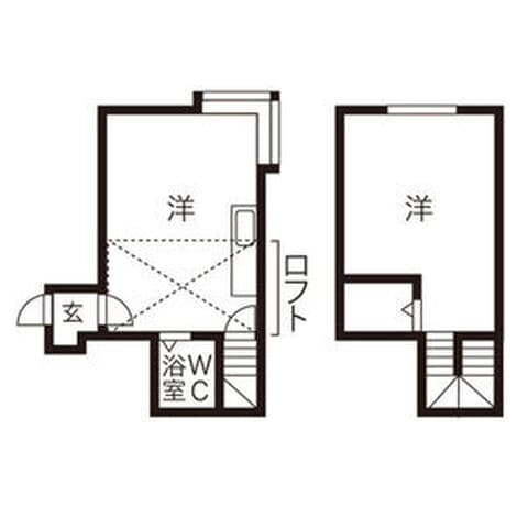 メイプルタウン 107号室(賃貸・1LDK・3.5万円/月)の外観・室内写真