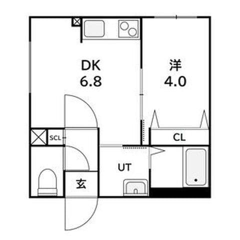 ラフィーネ発寒南Ⅲ 402号室(賃貸・1DK・5.4万円/月)の外観・室内写真