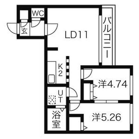 Ottimo Livello(オッティモ リヴェッロ) 405号室(賃貸・2LDK・7.3万円/月)の外観・室内写真