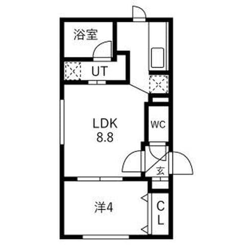 ASTAGE新札幌 102号室(賃貸・1LDK・6.2万円/月)の外観・室内写真