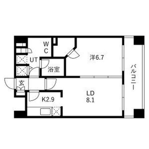 カマール6-6 603号室(賃貸・1LDK・9.1万円/月)の外観・室内写真