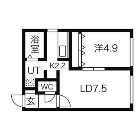 エテルノ白石 402号室(賃貸・1LDK・5.1万円/月)の外観・室内写真