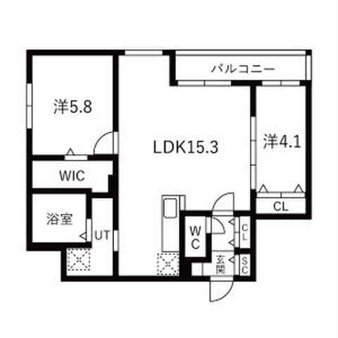 S.Uスクエア 402号室(賃貸・2LDK・9.5万円/月)の外観・室内写真