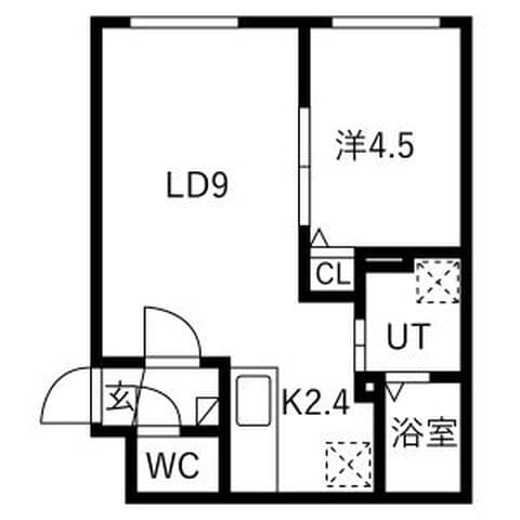 プリリアコア 101号室(賃貸・1LDK・5.9万円/月)の外観・室内写真
