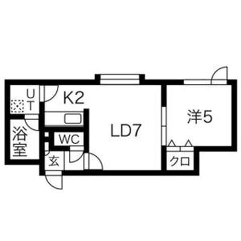 フロルドゥコルザ 203号室(賃貸・1LDK・4.5万円/月)の外観・室内写真