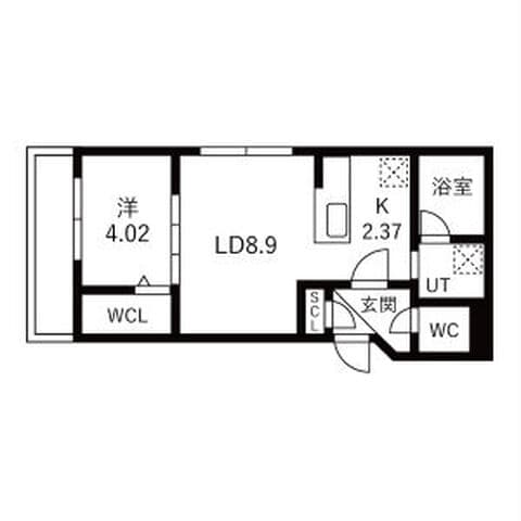 (仮称)NUTS-S15W6MS 201号室(賃貸・1LDK・7.2万円/月)の外観・室内写真