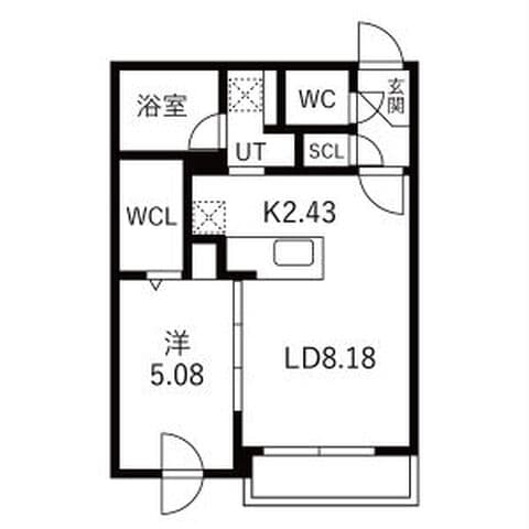 (仮称)NUTS-S15W6MS 502号室(賃貸・1LDK・7.5万円/月)の外観・室内写真