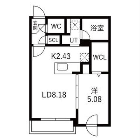 (仮称)NUTS-S15W6MS 403号室(賃貸・1LDK・7.4万円/月)の外観・室内写真