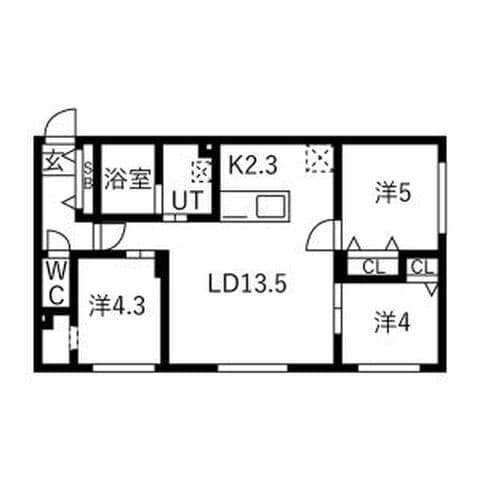 LUMOA新札幌(ルモア新札幌) 101号室(賃貸・3LDK・12.6万円/月)の外観・室内写真