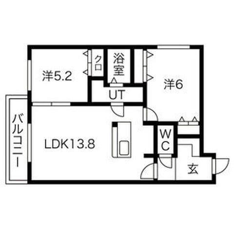 Sabanjoule 302号室(賃貸・2LDK・9.8万円/月)の外観・室内写真
