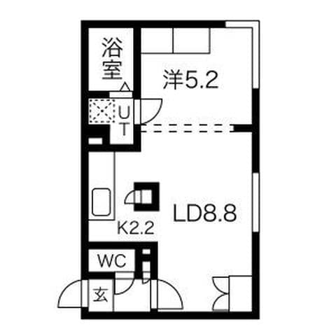 カーサフェリーチェ医大前 405号室(賃貸・1LDK・5.4万円/月)の外観・室内写真
