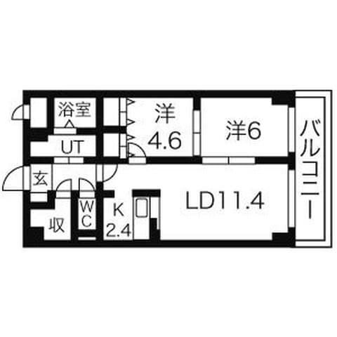 ラフォーレパークヒル 202号室(賃貸・2LDK・7.1万円/月)の外観・室内写真
