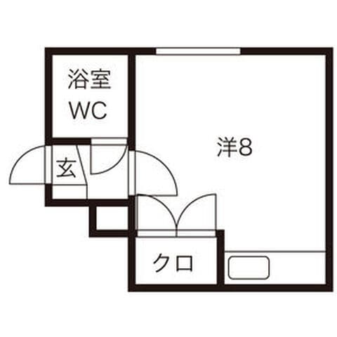 シャトレ麻生 401号室(賃貸・1R・2.8万円/月)の外観・室内写真