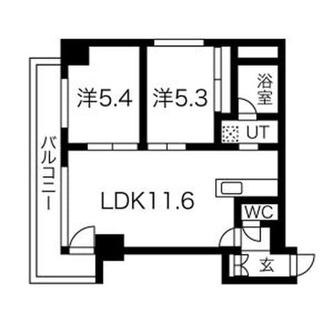 アルファスクエア南4条東 705号室(賃貸・2LDK・9.9万円/月)の外観・室内写真