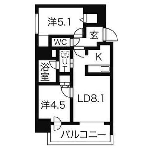 プライヴェル山鼻 壱番館 905号室(賃貸・2LDK・7万円/月)の外観・室内写真