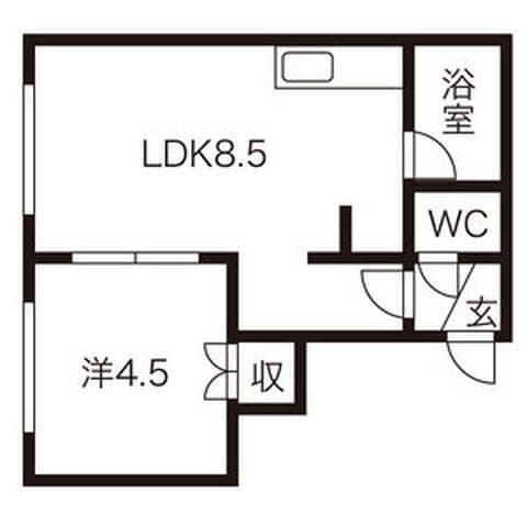 サウス厚別 201号室(賃貸・1DK・4.2万円/月)の外観・室内写真