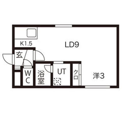 アーバンクラスタ元町Ⅱ 101号室(賃貸・1LDK・4.4万円/月)の外観・室内写真