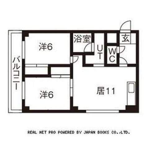 シャルムあをき平岸 305号室(賃貸・2LDK・5.5万円/月)の外観・室内写真