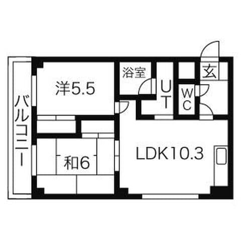 シャルムあをき平岸 405号室(賃貸・2LDK・5.6万円/月)の外観・室内写真