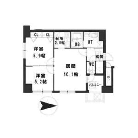 グランメールツイン山鼻西館 0903号室(賃貸・2LDK・7.5万円/月)の外観・室内写真