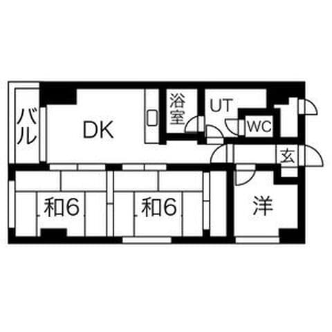 ドミ山鼻 43号室(賃貸・3LDK・6万円/月)の外観・室内写真