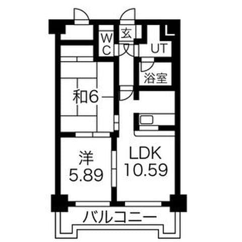 ドミ22山鼻 308号室(賃貸・2LDK・6.3万円/月)の外観・室内写真