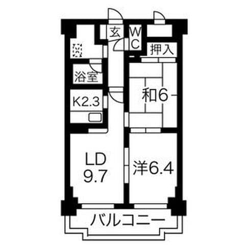 ドミ山鼻九条 1006号室(賃貸・2LDK・7.2万円/月)の外観・室内写真