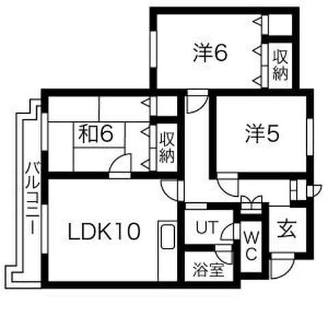 ロワイヤルハイム山鼻 201号室(賃貸・3LDK・6.9万円/月)の外観・室内写真