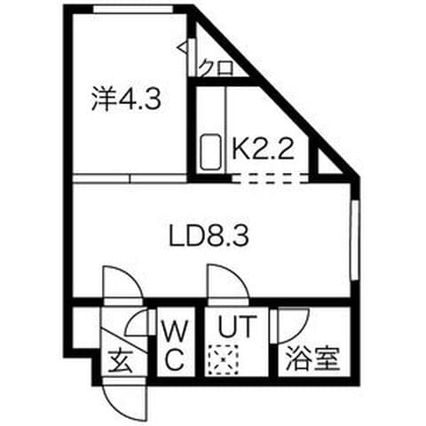 HOPE月寒中央 A 405号室(賃貸・1LDK・4.7万円/月)の外観・室内写真