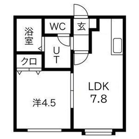 ノースカルム北32条 103号室(賃貸・1LDK・4.5万円/月)の外観・室内写真
