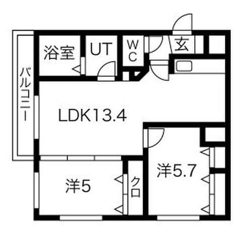 Layla 305号室(賃貸・2LDK・7.7万円/月)の外観・室内写真