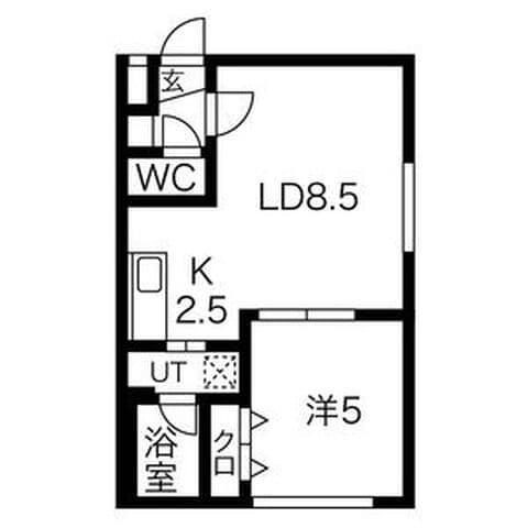 ラフィネ麻生 101号室(賃貸・1LDK・4.3万円/月)の外観・室内写真